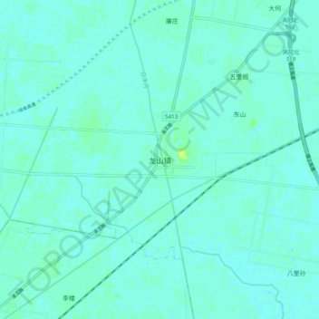 龙山镇地形图、海拔、地势