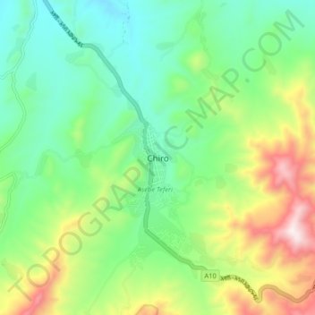 Chiro地形图、海拔、地势