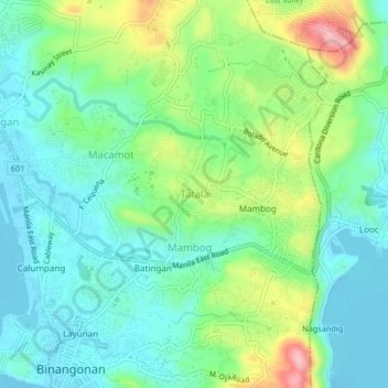 Tatala地形图、海拔、地势