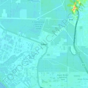 加埔地形图、海拔、地势