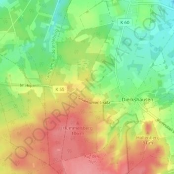 Drumbergen地形图、海拔、地势