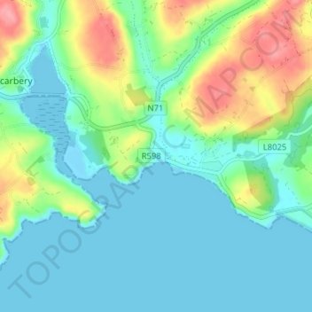 Owenahincha地形图、海拔、地势