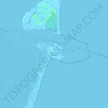Santa Maria del Mare地形图、海拔、地势