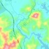 宝石地形图、海拔、地势