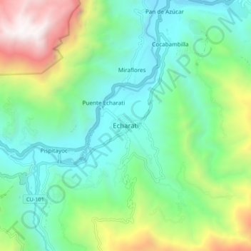 Echarati地形图、海拔、地势