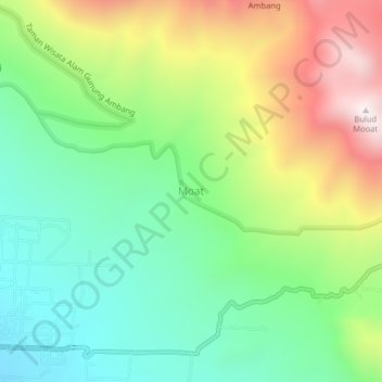 Moat地形图、海拔、地势