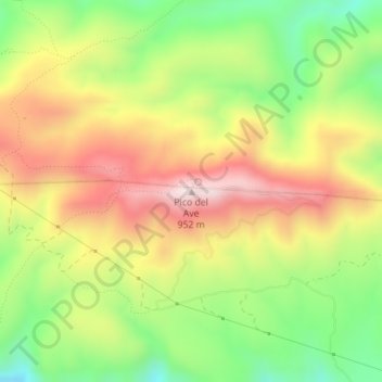 Pico del Ave地形图、海拔、地势