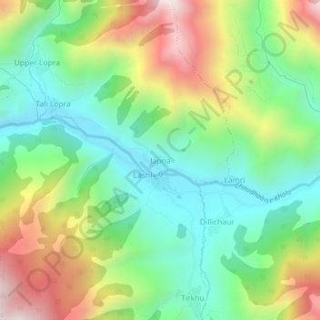 Japna地形图、海拔、地势