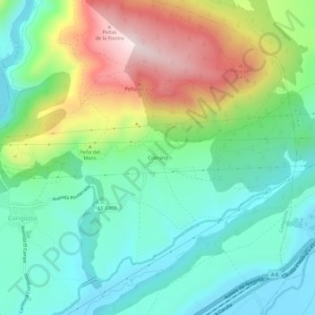 Cobrana地形图、海拔、地势