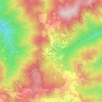Gualdo地形图、海拔、地势