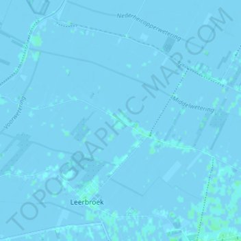 Middelkoop地形图、海拔、地势