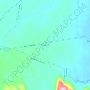 Musap地形图、海拔、地势