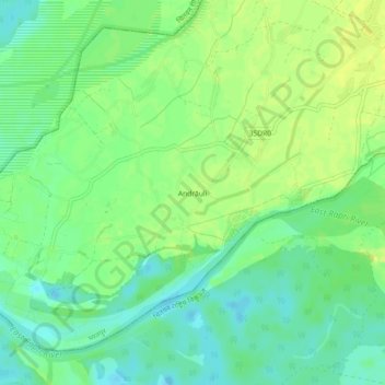 Andrāuli地形图、海拔、地势