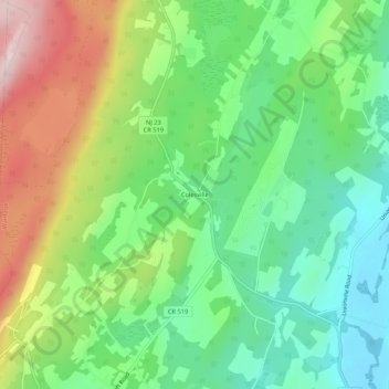 Colesville地形图、海拔、地势