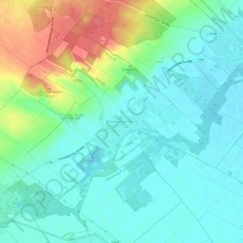 Wienerherberg地形图、海拔、地势