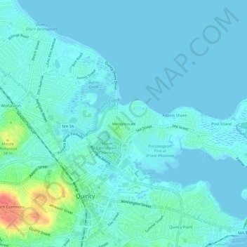 Merrymount地形图、海拔、地势