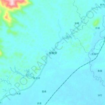 青塘镇地形图、海拔、地势
