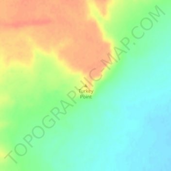 Turkey Point地形图、海拔、地势