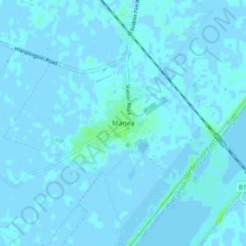 Manea地形图、海拔、地势