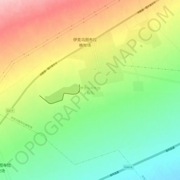伊克乌图布拉格队地形图、海拔、地势