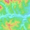 下清水村地形图、海拔、地势