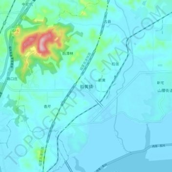 前黄镇地形图、海拔、地势
