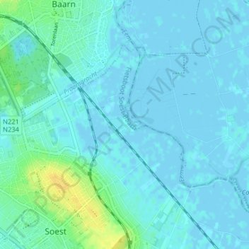 Grote Melm地形图、海拔、地势