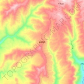 桃花镇地形图、海拔、地势