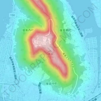 南嶺地形图、海拔、地势