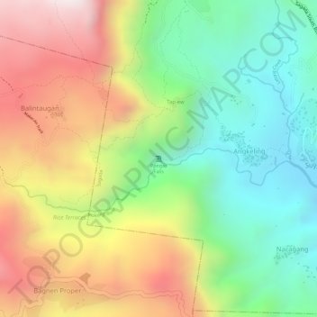 Pongas Falls地形图、海拔、地势