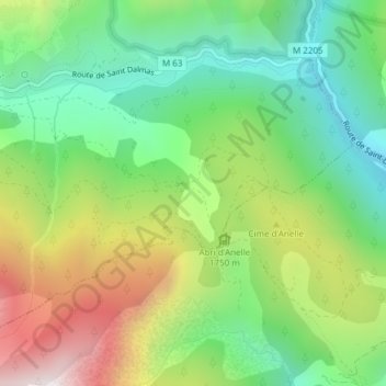 Le Col d'Anelle地形图、海拔、地势