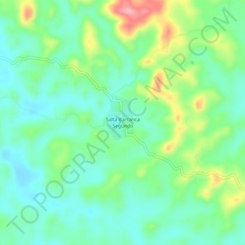 Salta Barranca Segundo地形图、海拔、地势