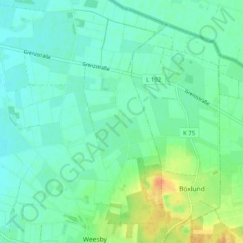 Weesbydamm地形图、海拔、地势