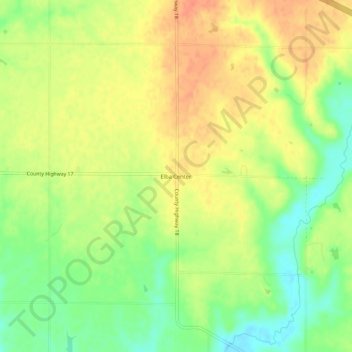 Elba Center地形图、海拔、地势