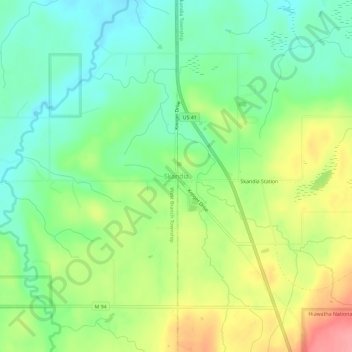 Skandia地形图、海拔、地势