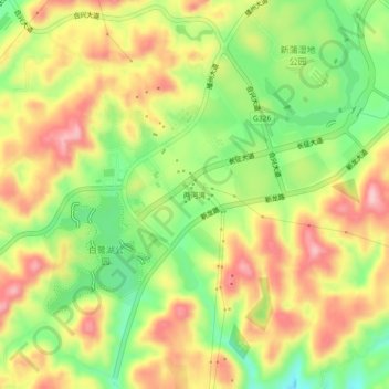 两河湾地形图、海拔、地势