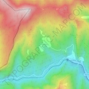 Sobrón地形图、海拔、地势