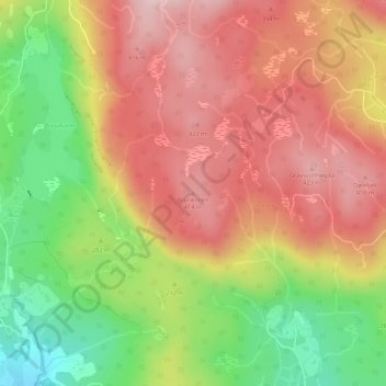 Brunkollen地形图、海拔、地势