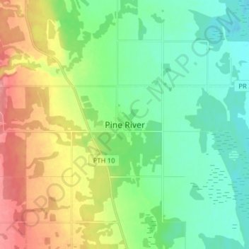 Pine River地形图、海拔、地势