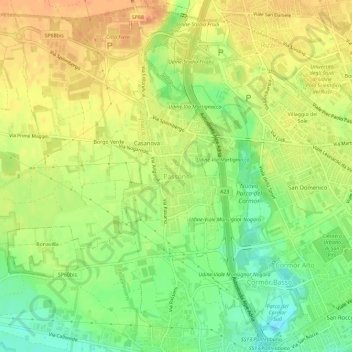Passons地形图、海拔、地势