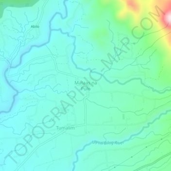 Mataas na Pulo地形图、海拔、地势