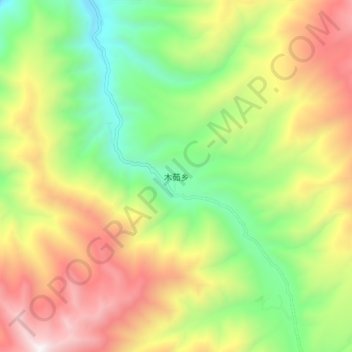 木茹乡地形图、海拔、地势