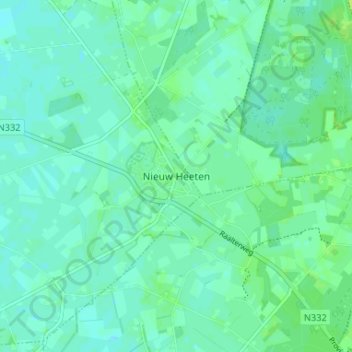 Nieuw Heeten地形图、海拔、地势