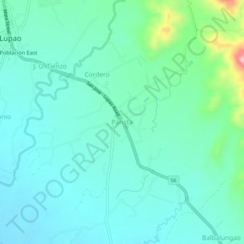 Parista地形图、海拔、地势