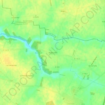 Boulonville地形图、海拔、地势
