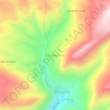 Cochabamba地形图、海拔、地势