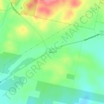 Mariño地形图、海拔、地势
