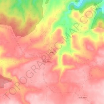 Judes地形图、海拔、地势