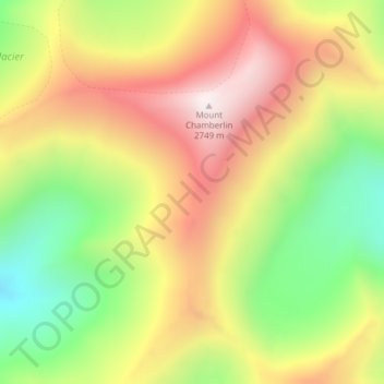 Brooks Range地形图、海拔、地势