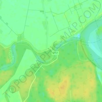 Torre d'Oglio地形图、海拔、地势